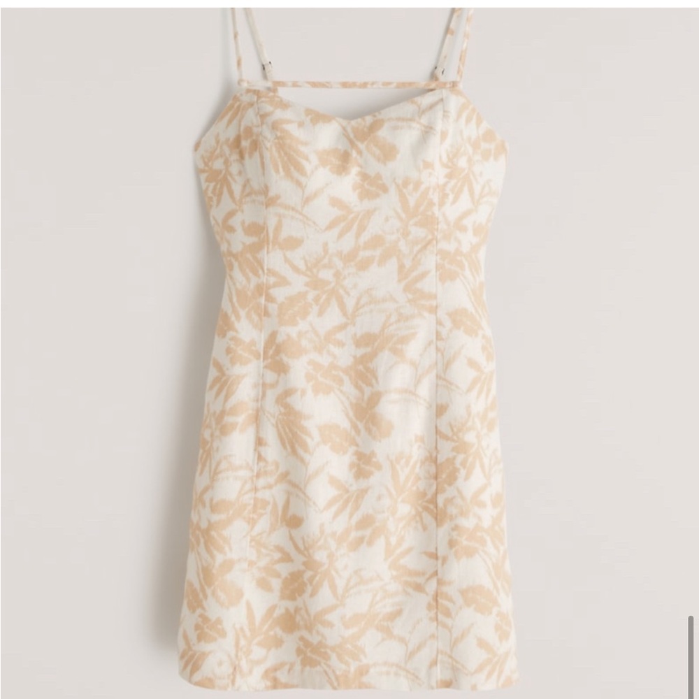 Abercrombie & Fitch 90’s Tropical Linen Slim Dress